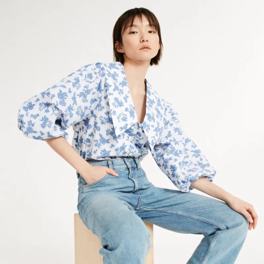 NWT Claudie Pierlot Printed Shirt Size‎ 38